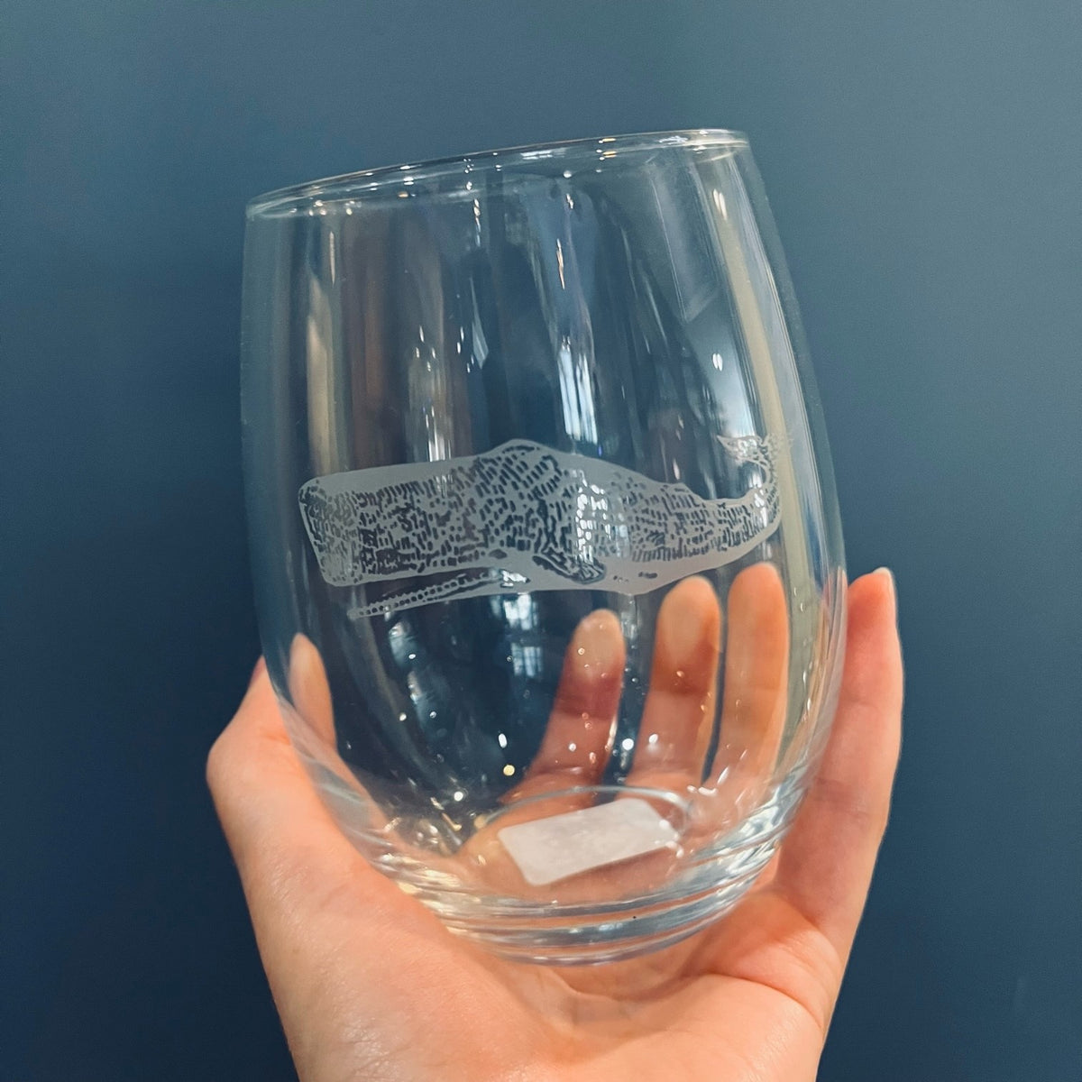 Whale stemless wine glasses (pair)