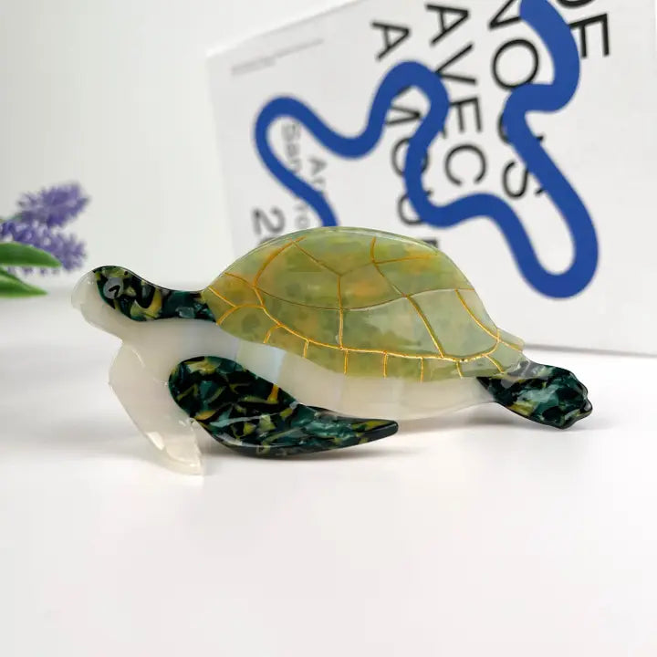 Turtle Shell Clips Mini Turtle Claw Clip: Green β The New Bedford Whaling Museum