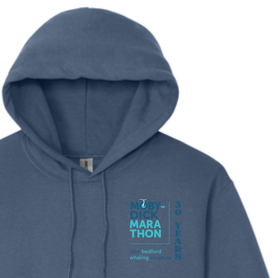 Moby-Dick Marathon 2026 Hoodie – The New Bedford Whaling Museum Moby-Dick Marathon 2026 Hoodie – The New Bedford Whaling Museum